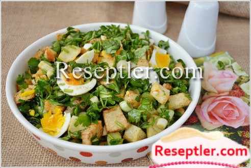 Yumurtalı Qızarmış Kartof Salatı